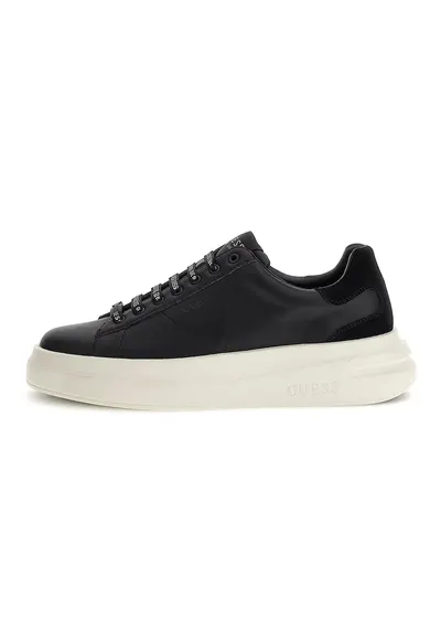 Pantofi sport cu insertii de piele intoarsa - Negru