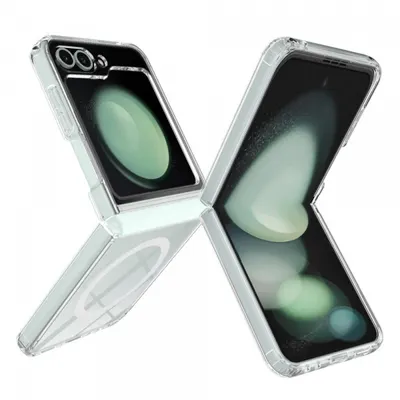Husa MagSafe pentru Samsung Galaxy Z Flip7 FE F761 / Z Flip6 F741, Techsuit, Pro, Transparenta