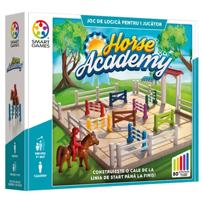 Smart Games - Horse Academy joc de logica cu 80 de provocari 7+ ani editie lb. Romana