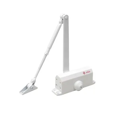 Amortizor hidraulic cu brat SA-5012AW-wh, culoare alb Pentru: usi cu greutatea de 25-45 kg latime usa ≤900mm Ulei hidraulic term