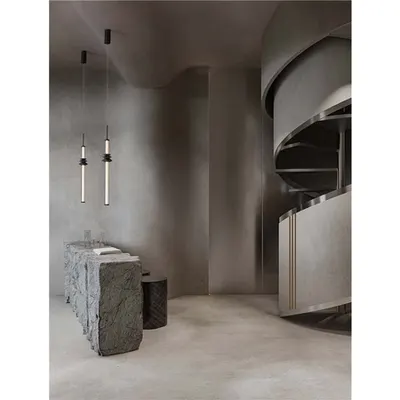 Lampa suspendata STALACTITE Triac Dimabil Nisipiu Negru Aluminiu, Acrylic & Ceramic LED 8 Wat 220-240Volt 465Lm 3000K IP20