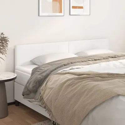vidaXL Tăblii de pat, alb, 200x5x78/88 cm, piele ecologică