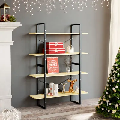 vidaXL Bibliotecă cu 4 rafturi, 100x30x140 cm, lemn masiv de pin