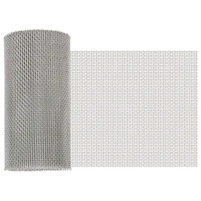 vidaXL Ecran din plasă 20 x 200 cm 8 Mesh Oțel Inoxidabil 201 Argintiu