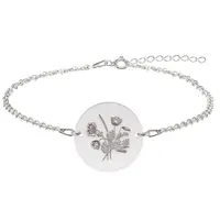 Flora - Bratara personalizata buchet flori banut din argint 925