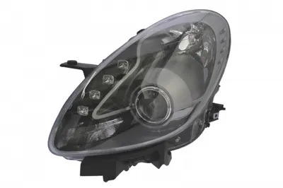 Far Stanga H1 H7 LED PY24W, electric, cu motor, DRL, interior negru potrivit ALFA ROMEO GIULIETTA 04.10-03.16