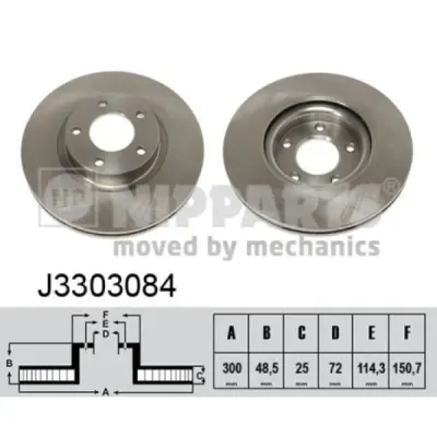 Disc frana NIPPARTS J3303084