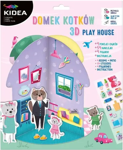 Fă-ți propria casă 3D Kidea - Pisicuțe