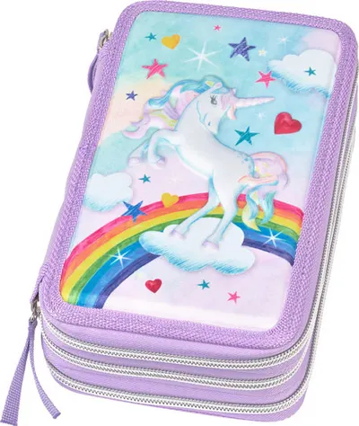 Penar neechipat 3 fermoare unicorn Faber Castell