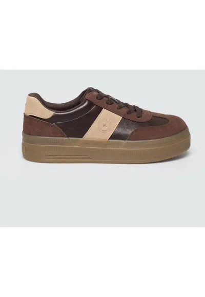 Pantofi sport wedge din piele ecologica