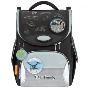 Ghiozdan neechipat Nature Quest Pro, dimensiune 35 x 31 x 19 cm, motiv Space Vision, Go Ocean