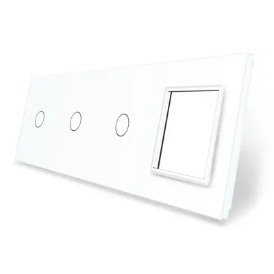 Panou 3 intrerupatoare simple si 1 priza LIVOLO din sticla