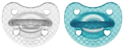 Suzetă din silicon Chicco - Soft Lux, 6-16 luni, pentru băieți, 2 buc, sortiment