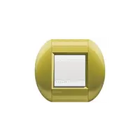 Placa ornament ,2 module, galben lamaie, living light, BTICINO