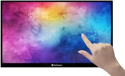 Monitor Verbatim - PMT-15, 15.6'', FHD, IPS, Touch, negru