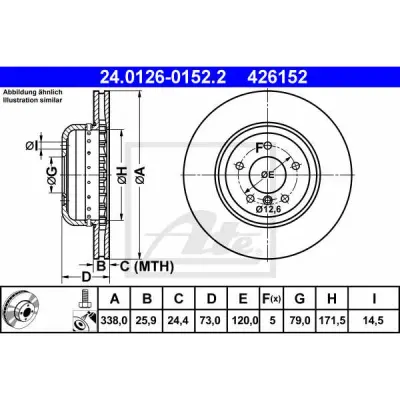 Disc frana ATE 24.0126-0152.2
