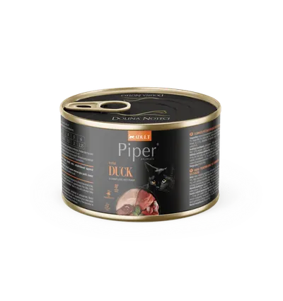 Hrana umeda pentru pisici PIPER CAT, rata, conserva 185g
