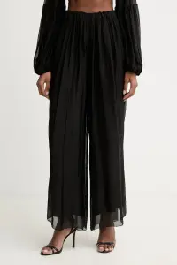Haveone pantaloni palazzo pentru femei, cu amestec de mătase