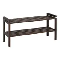 Pantofar în culoare naturală închisă din lemn de stejar 80x40x30 cm Confetti – Rowico