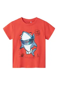 Tricou baieti 13241295 - Bumbac organic/Bumbac - Rosu - Rosu