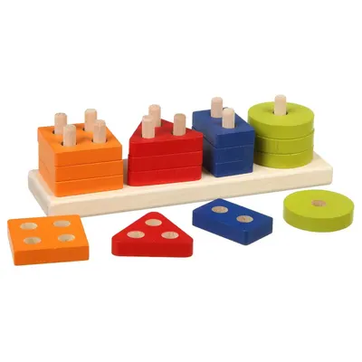 Jucarie din lemn - Sortator forme geometrice 02