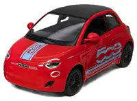 Mașinuță metalică Kinsmart Livery Edition - Fiat 500e, 1:28, roșu