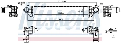 Intercooler potrivit JEEP COMPASS 1.4 1.6D 2.0D 03.17