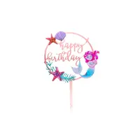 Cake Topper tort Happy Birthday sirenă