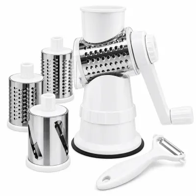 Razatoare manuala multifunctionala 4 in 1 pentru legume si fructe cu tamburi inox
