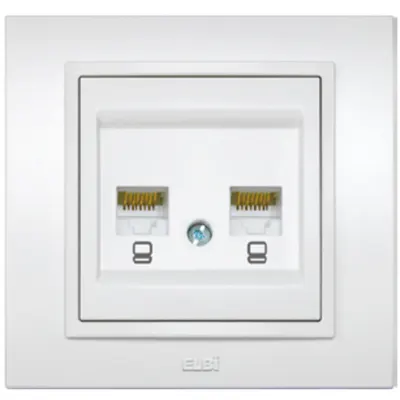 Zena Alb Priza 2xUTP Cat5E ST