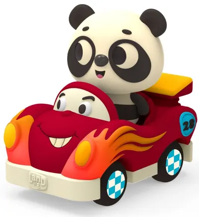 Set de joaca Battat - Automobil sport si panda
