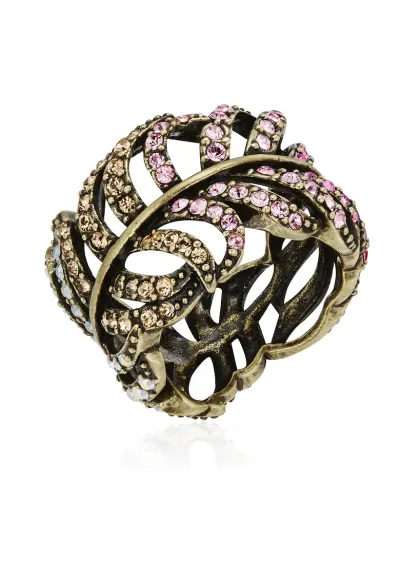 Inel cu cristale Swarovski - Bronz