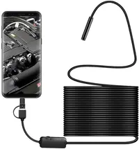 Camera Inspectie Endoscop 5 Metri Android Waterproof Universala Slim pentru Inspectie Auto MicroUsb tai