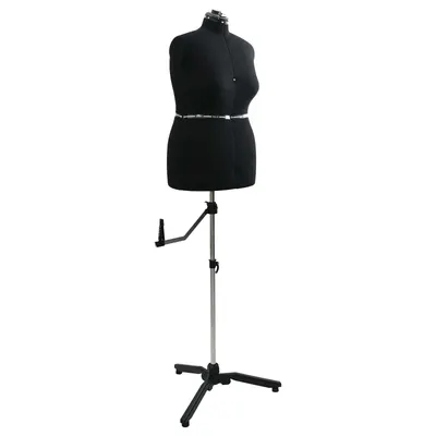 vidaXL Formă Rochie Ajustabilă pentru Femei Negru l Catifea