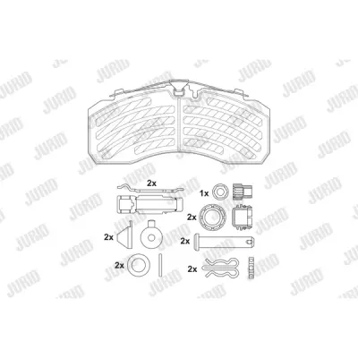 Set placute frana, frana disc JURID 2925305390