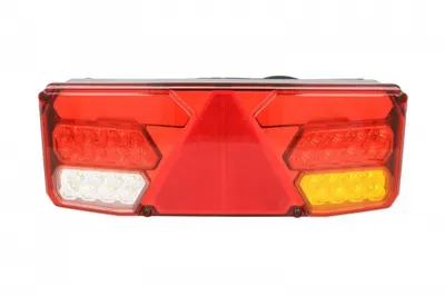 Stop spate dreapta (LED, 24V, cu intermitent, cu far de ceata, lumina de marsarier, cu stop, lumina de parcare, reflector triunghiular, cu un rezistor de sarcina indicator; cu sarcina la lumina de fra