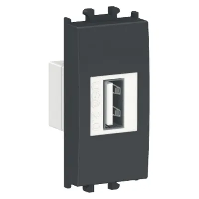 Easy Styl, Priza date USB, 1M, negru