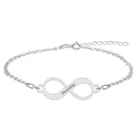 Saray - Bratara personalizata inifinit nume din argint 925