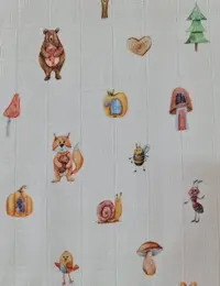 Set 4 lavete din muselina 40x40 cm Kreis Design Animale
