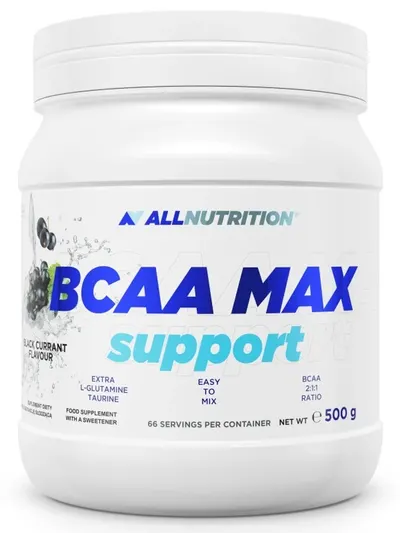BCAA Max Support, coacăze negre, 500 g, AllNutrition
