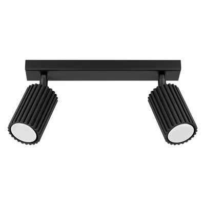 Spot negru 6,5x30 cm Gleam – Sollux