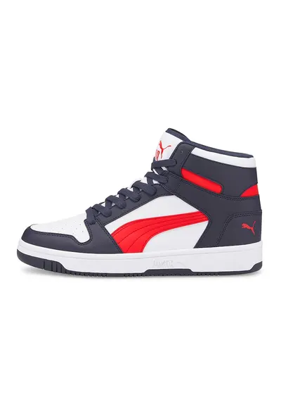 Pantofi sport high-top de piele ecologica Rebound LayUp - Rosu/Alb optic/Bleumarin