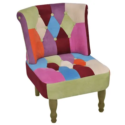 vidaXL Fotolii franțuzești, 2 buc., model mozaic, material textil