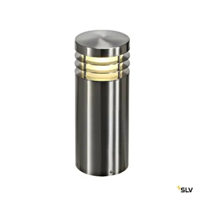 VAP 40 floor lamp, round, stainless steel, E27,max.23W, IP46