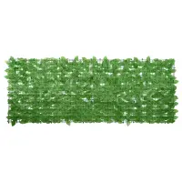 vidaXL Paravan de balcon, frunze verzi, 200x75 cm