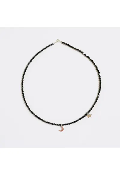 Colier handmade realizat din pietre semirpretioase spinel - accesorii argint925