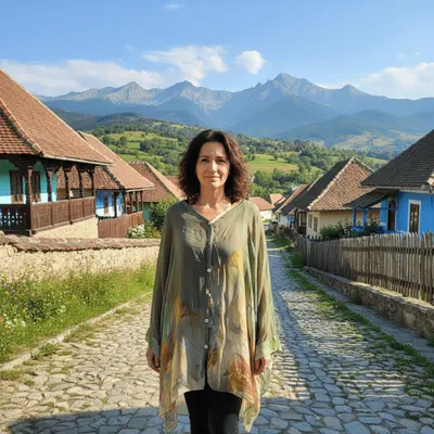 Bluza dama vaporoasa din voal imprimat