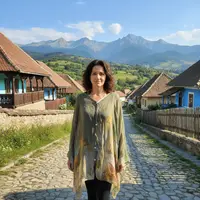 Bluza dama vaporoasa din voal imprimat