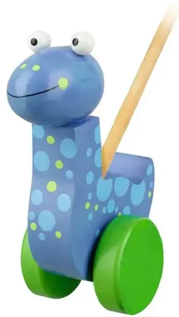 Jucărie de împins din lemn Orange Tree Toys - Dinosaurs, Diplodocus