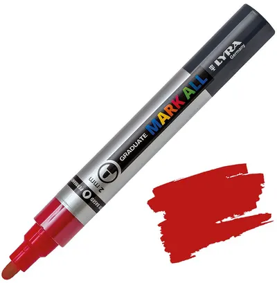 Marker acrilic Lyra Graduate Mark All - 2.0 mm, roşu